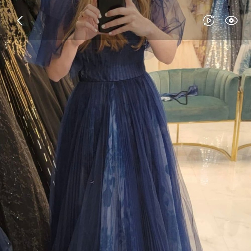 Navy blue gown